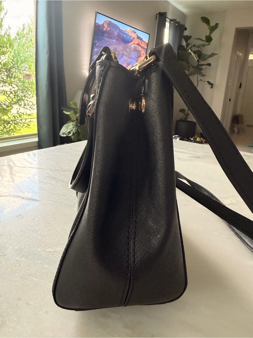 kate spade Black Saffiano Shoulder Bag with Gold Hardware - Picture 5 of 6